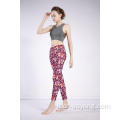 Leggings elastici alti a vita alta stampati Lucky da donna